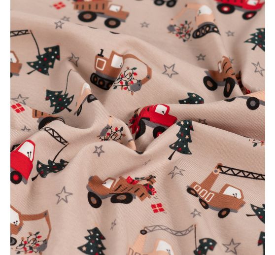 Jersey-Stoff "Trucks and Trees"