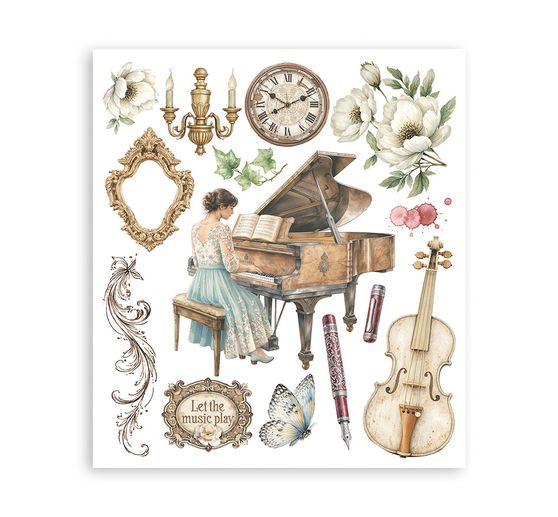Stamperia XL Rub On assortment "Symphony"