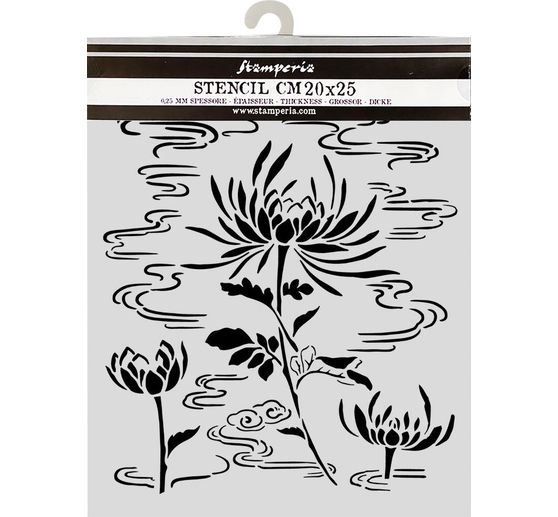 Stamperia Schablone "Oriental Garden - Lotus flower", 20 x 25 cm