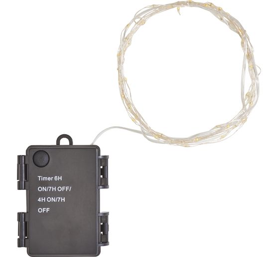 Outdoor Micro-LED-Lichterkette, mit Timer, 3 m, 60 LEDs