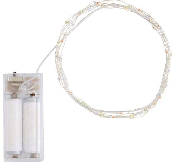 Micro-LED-Lichterkette, Bunt, mit Timer, 60 LEDs