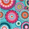 Dekostoff Leinenoptik "Mandala Multicolor"