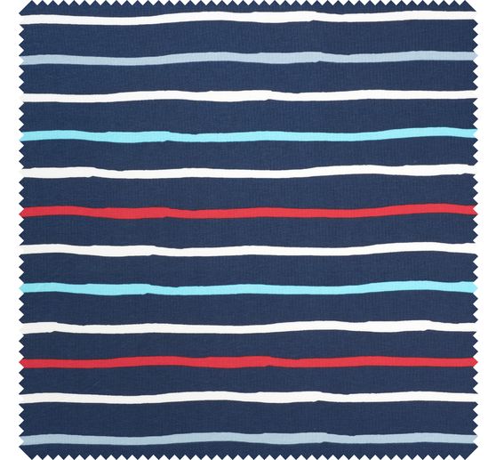 Tissu sweat au m&egrave;tre &laquo; Denim rayures &raquo;