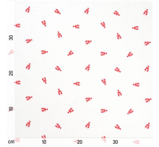 Cotton poplin fabric "Lobster"