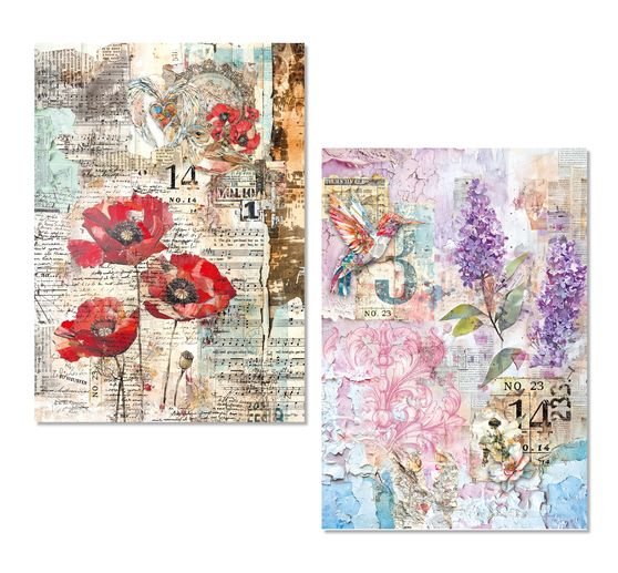 Ciao Bella Motiv-Strohseiden Sortiment "The Sound of Spring", 8er-Set