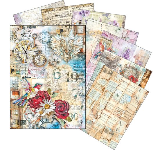 Ciao Bella Motiv-Strohseiden Sortiment "The Sound of Spring", 8er-Set