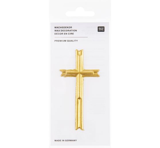Wachsmotiv "Kreuz", Gold
