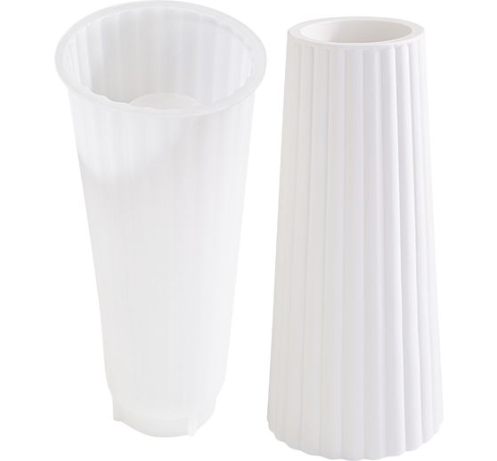 Moule en silicone VBS &laquo; Vase rainur&eacute; &raquo;
