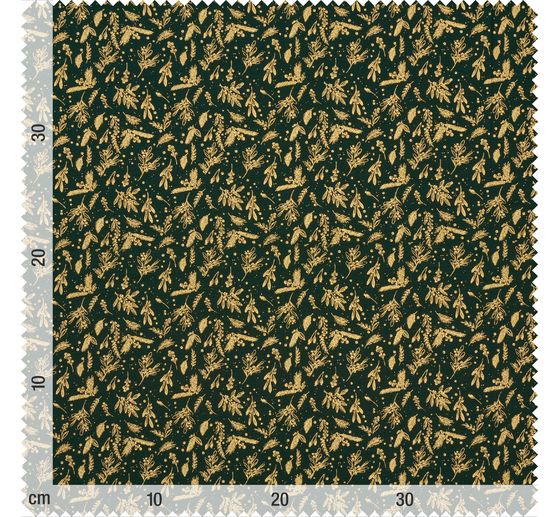 Tissu en popeline de coton hot foil au m&egrave;tre &laquo; Holly Green &raquo;