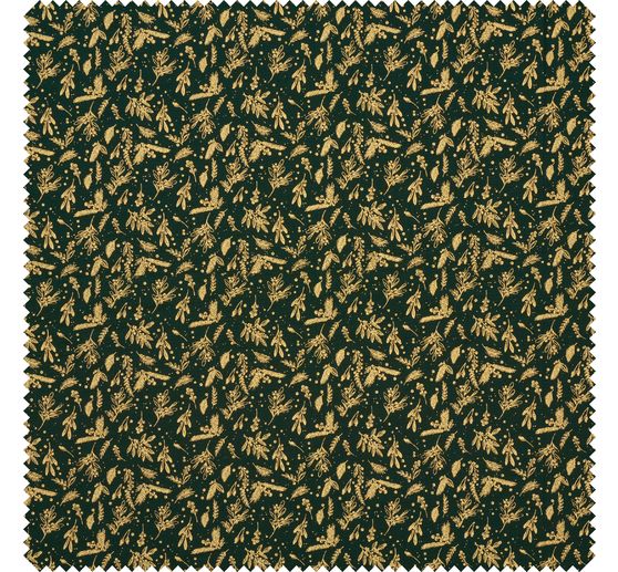Tissu en popeline de coton hot foil au m&egrave;tre &laquo; Holly Green &raquo;