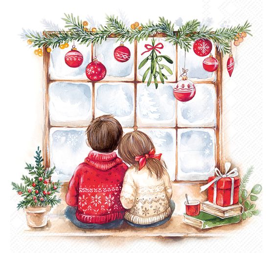 Serviette &laquo; Looking for Christmas &raquo;
