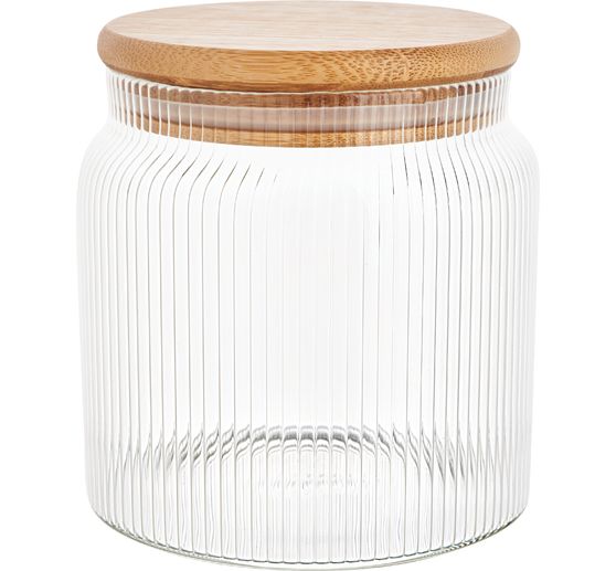VBS Storage / candy jar "Ribbed", with bamboo lid