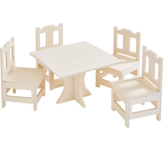 Ensemble table et chaises VBS &laquo; Carr&eacute; &raquo;, 5 pc.