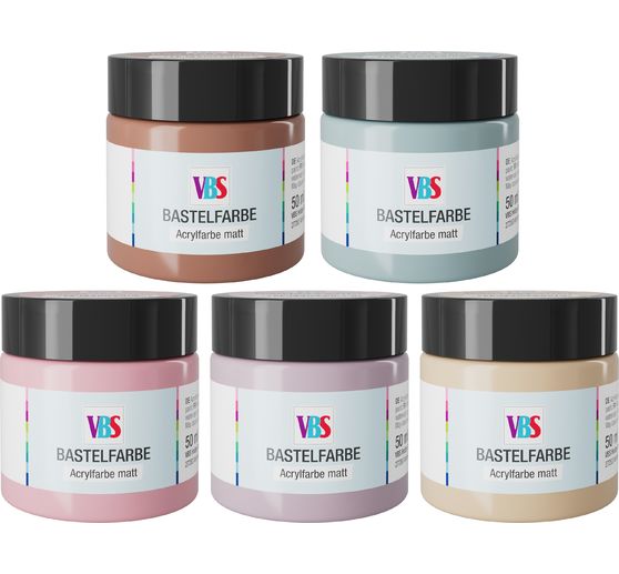 Set de peintures acryliques VBS &laquo; Winter Romance &raquo;, 5 x 50 ml