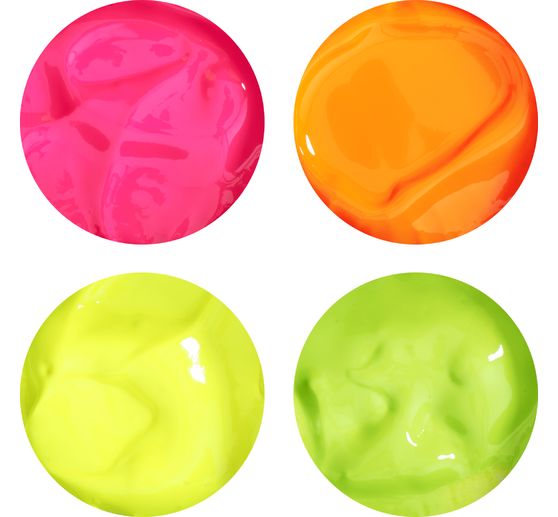 VBS Bastelfarben-Set "NEON", 4 x 30 ml