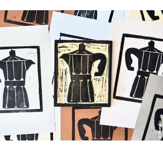 Peinture linogravure Aqua Marabu, noir, 500 ml