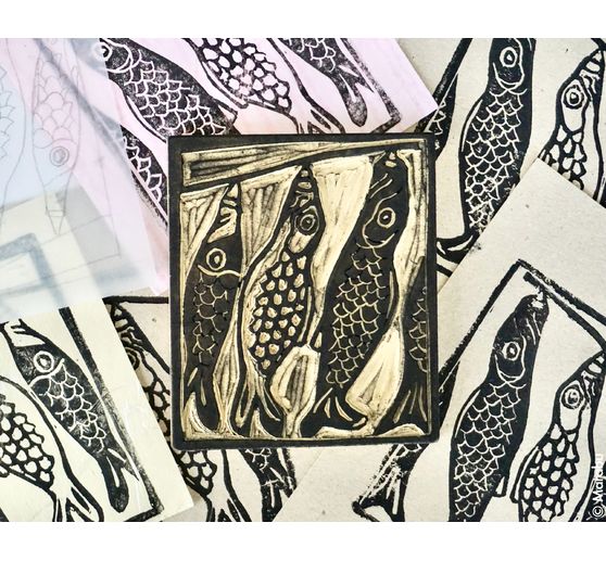 Peinture linogravure Aqua Marabu, noir, 500 ml