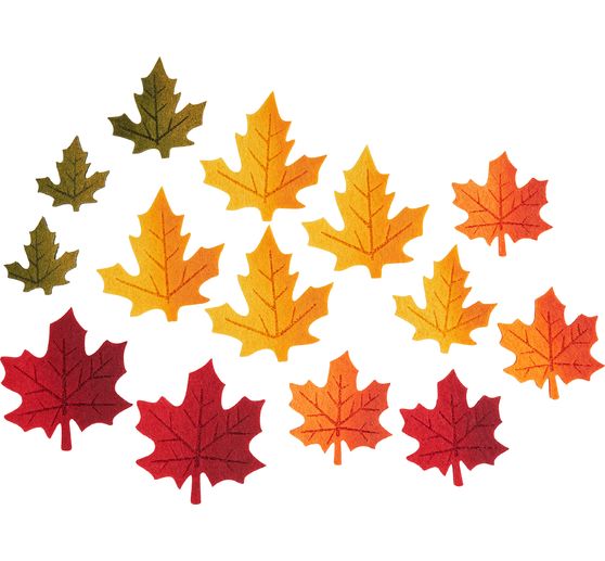 Feuilles d'automne en feutrine VBS