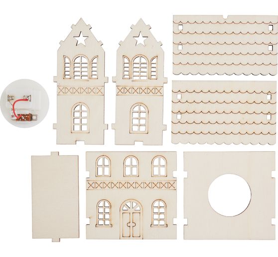 VBS Holz-Steckmotiv "Winterhaus Stern"