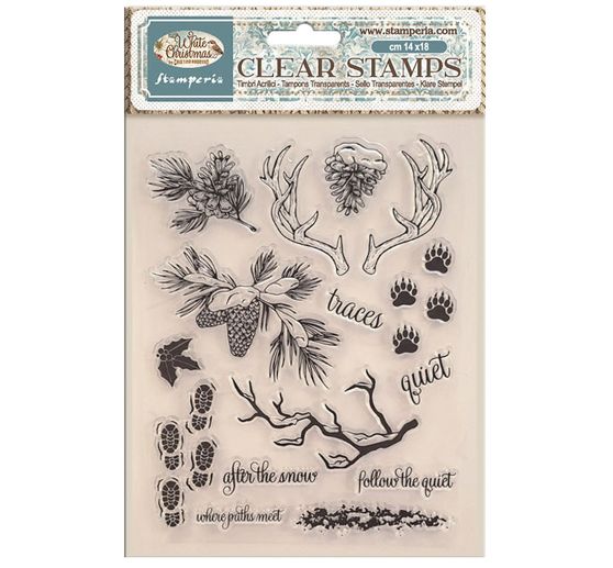 Tampons Clear Stamps Stamperia &laquo; White Christmas &raquo;