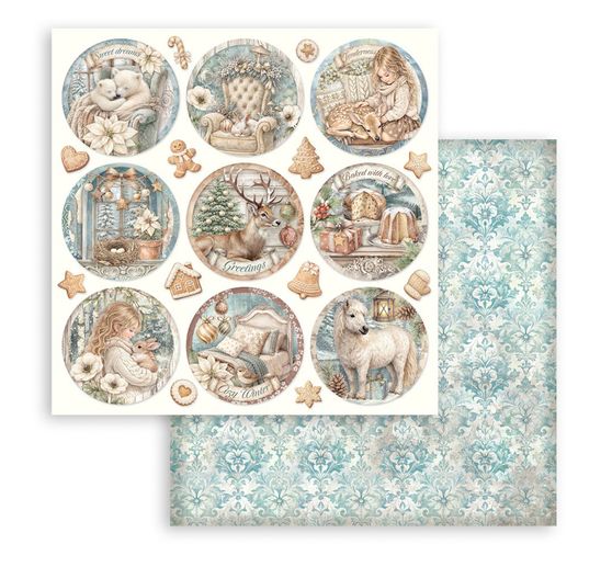 Bloc de papier scrapbooking Stamperia &laquo; White Christmas &raquo;