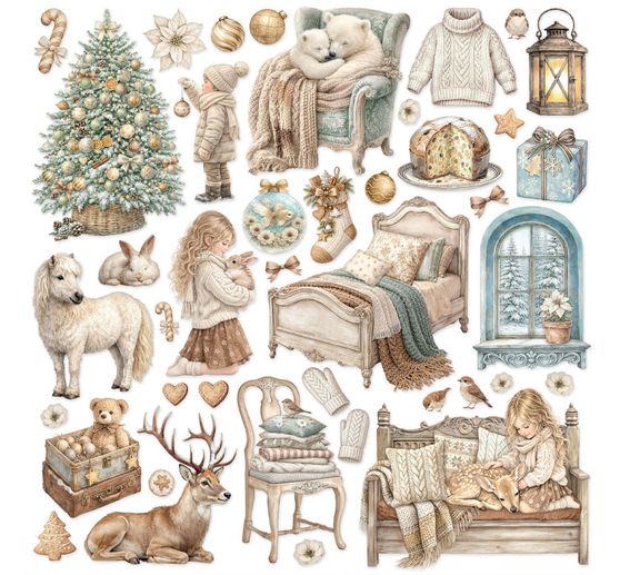 Bloc de papier scrapbooking Stamperia &laquo; White Christmas &raquo;