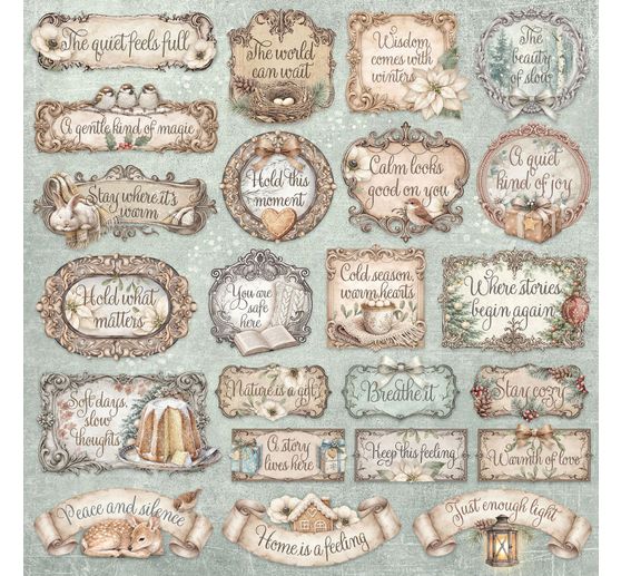 Bloc de papier scrapbooking Stamperia &laquo; White Christmas &raquo;
