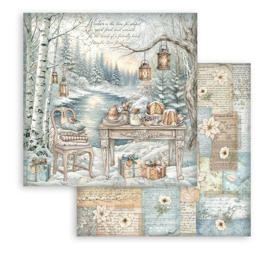 Bloc de papier scrapbooking Stamperia &laquo; White Christmas &raquo;