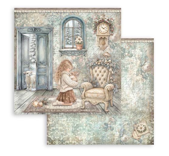 Bloc de papier scrapbooking Stamperia &laquo; White Christmas &raquo;