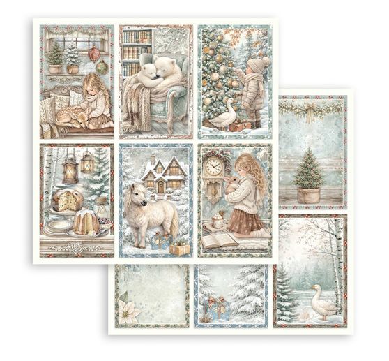 Bloc de papier scrapbooking Stamperia &laquo; White Christmas &raquo;