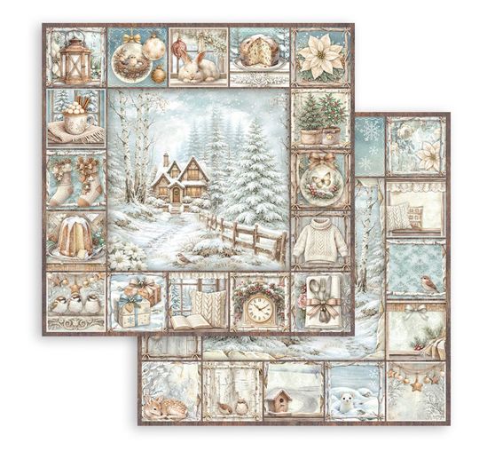 Bloc de papier scrapbooking Stamperia &laquo; White Christmas &raquo;