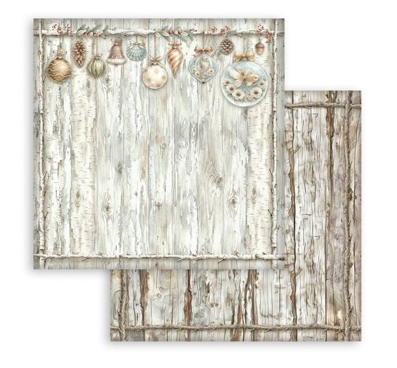 Bloc de papier scrapbooking Stamperia &laquo; White Christmas Backgrounds &raquo;