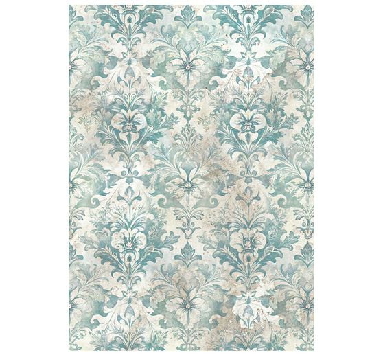 Soie de paille &agrave; motifs backgrounds Stamperia &laquo; White Christmas &raquo;, DIN A6, set de 8 pi&egrave;ces