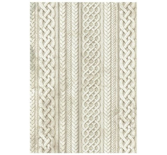 Soie de paille &agrave; motifs backgrounds Stamperia &laquo; White Christmas &raquo;, DIN A6, set de 8 pi&egrave;ces