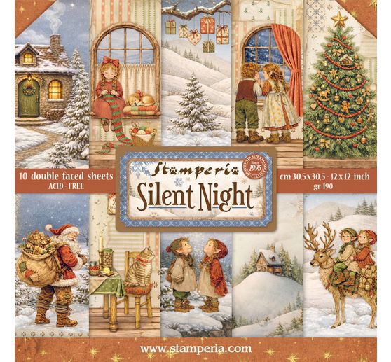 Bloc de papier scrapbooking Stamperia &laquo; Silent Night &raquo;