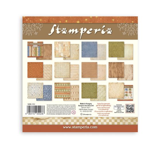 Bloc de papier scrapbooking Stamperia &laquo; Silent Night Backgrounds &raquo;