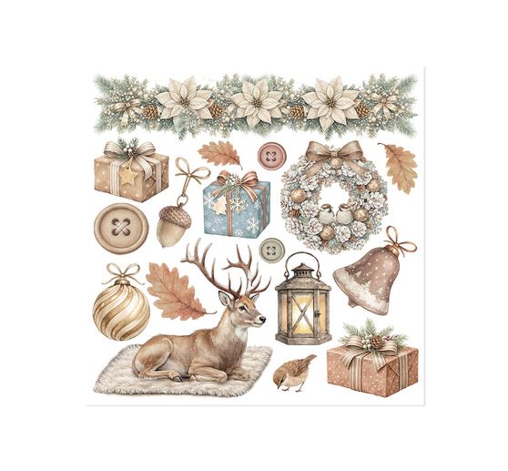 Assortiment de Rub On Stamperia &laquo; White Christmas &raquo;