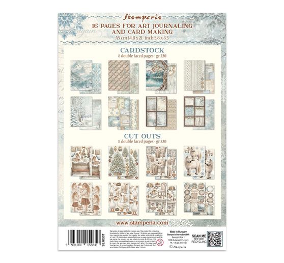 A5 Junk Journal Focus Points Stamperia &laquo; White Christmas &raquo;