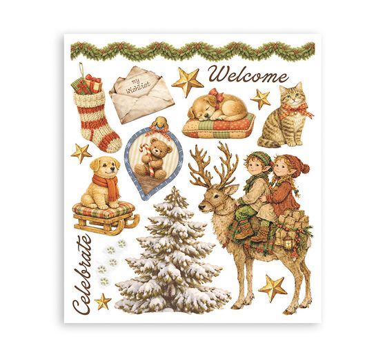Stamperia XL Rub On assortment "Silent Night"