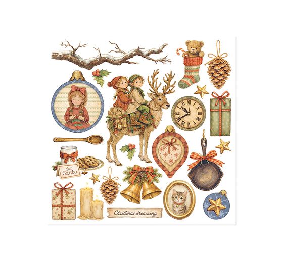 Assortiment de Rub On Stamperia &laquo; Silent Nightas &raquo;