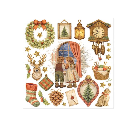 Assortiment de Rub On Stamperia &laquo; Silent Nightas &raquo;