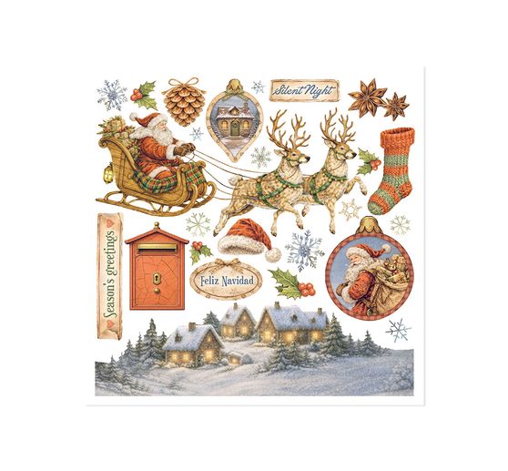 Assortiment de Rub On Stamperia &laquo; Silent Nightas &raquo;