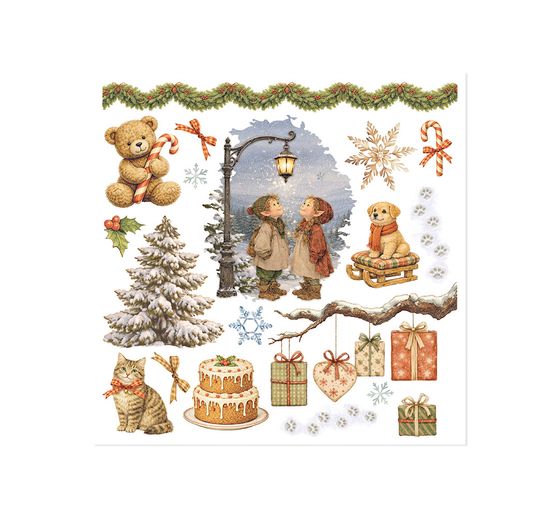 Assortiment de Rub On Stamperia &laquo; Silent Nightas &raquo;