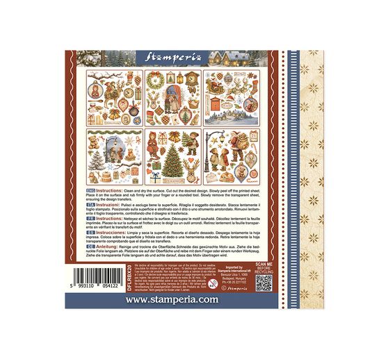 Assortiment de Rub On Stamperia &laquo; Silent Nightas &raquo;