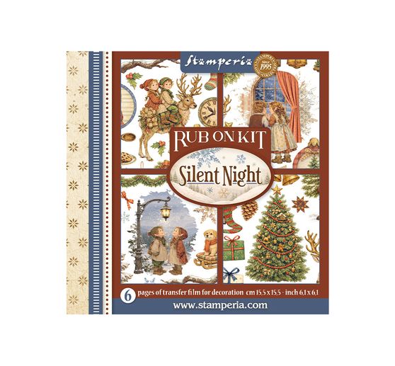 Assortiment de Rub On Stamperia &laquo; Silent Nightas &raquo;
