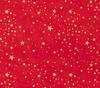Tissu en popeline de coton hot foil au m&egrave;tre &laquo; Petites &eacute;toiles &ndash; Rouge &raquo;