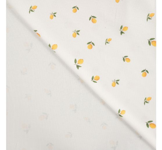 Rib jersey fabric "Lemons"