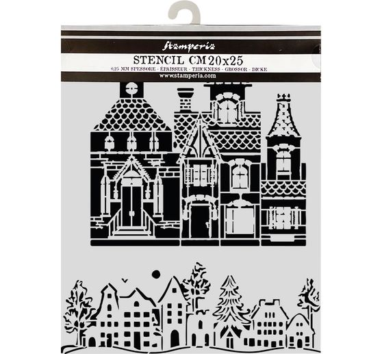 Pochoir Stamperia &laquo; Christmas House &raquo;, 20 x 25 cm