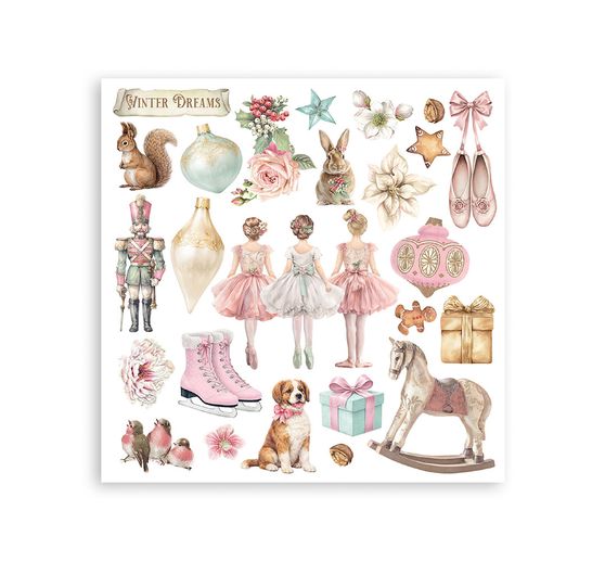 Assortiment de Rub On Stamperia &laquo; Winter Magic &raquo;