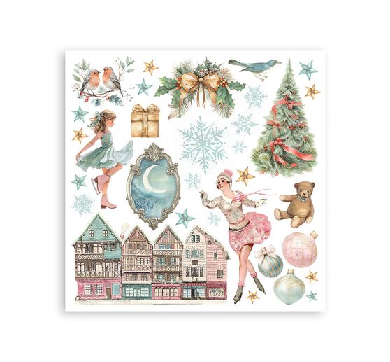Assortiment de Rub On Stamperia &laquo; Winter Magic &raquo;